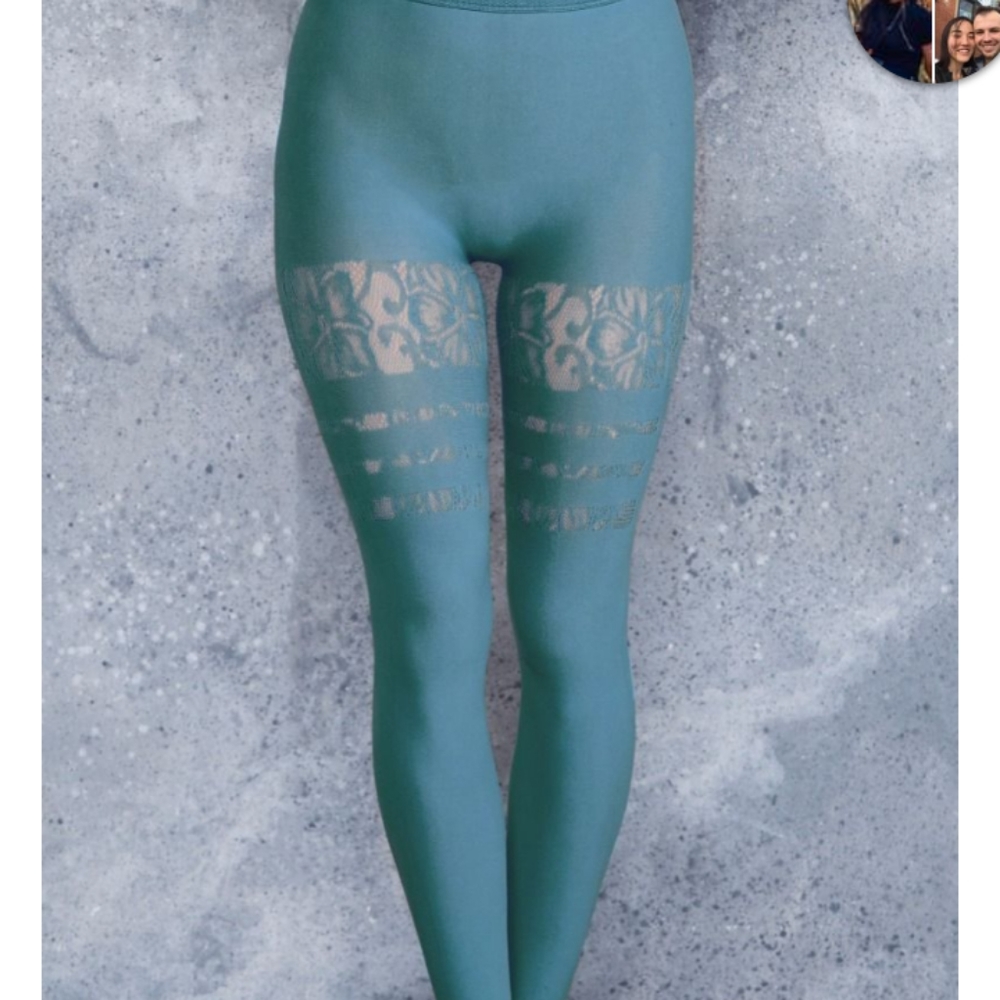 BlackMilk Teal Floral Sporty Stripes OSFA